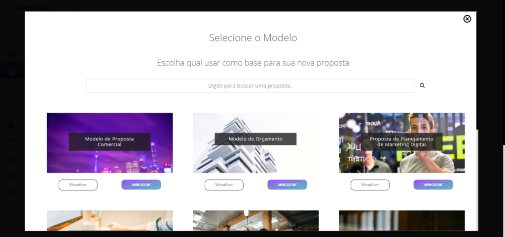 Modelos de proposta comercial pronta do Proposeful