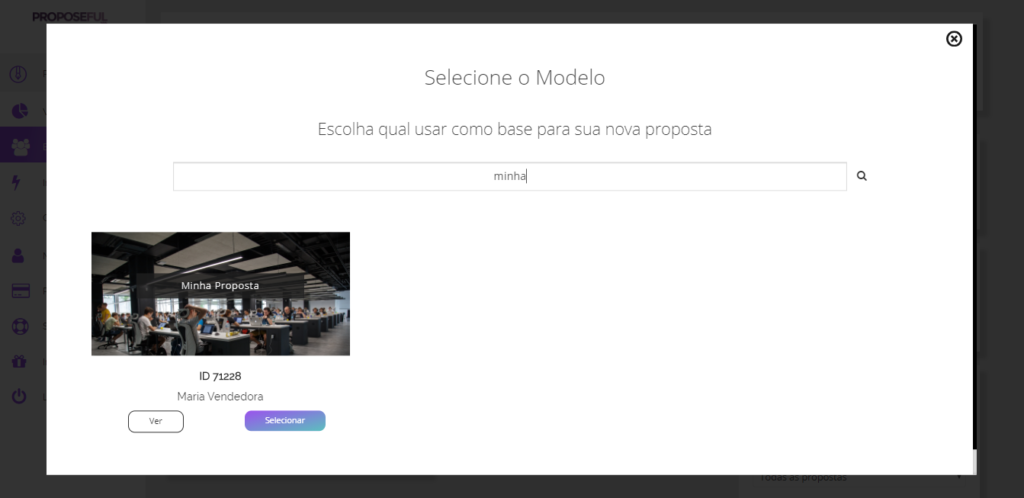 Crie seus próprios modelos de proposta.