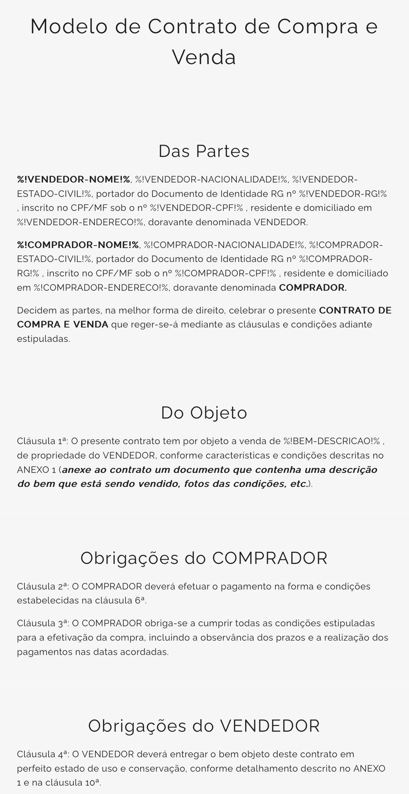 imagem de Contrato de Compra e Venda: Modelo Gratuito com Assinatura Eletrônica