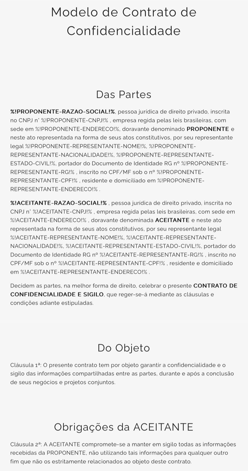 imagem de Contrato de Confidencialidade e Sigilo: Modelo Gratuito com Assinatura Eletrônica